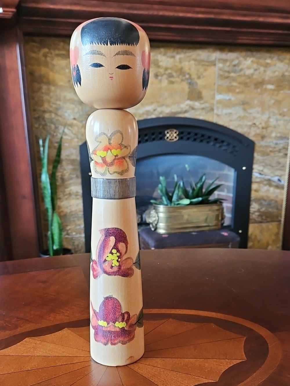 Rare Signed Hanamaki Jitsutaro Susumago Japanese Kokeshi Doll - VTG - 12"